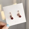Aguja de Plata S925 Coreanos Elegantes Simples Geométricos Disco Pequeño Aceite Goteando Color Contrastante Pendientes Pequeños Pendientes Personalizados para Mujeres Venta al por Mayor
