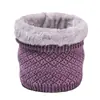 Bufanda Calentadora de Cuello de Invierno con Forro Polar, Polaina Versátil Casual para Exteriores, Bufanda de Bucle Único a Cuadros a Prueba de Frío para Hombres y Mujeres