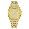 Reloj Missfox Más Vendido Europeo y Americano de Alta Gama Acero Inoxidable Diamantes Completos Calendario Estrellado Cuarzo Impermeable Reloj de Hombre