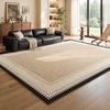 Alfombra Extraíble y Lavable, Estilo Francés Antiguo, Sofá de Doble Capa Lavable a Máquina y Extraíble, Alfombrilla para Piso de Dormitorio, Cobertura Completa de Área Grande