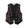 Exportación Transfronteriza Ropa de Mujer 25 Otoño Nuevo Estilo Europeo y Americano Chaleco con Bordado de Cuentas Efecto Textura Gamuza 4344621