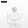 Frasco de perfume oblato de 30ml, frasco de spray de vidro transparente com padrão criativo de alta qualidade, frasco de cosméticos portátil