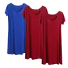 Vestido de Noite Modal de Manga Curta Três Peças Primavera e Verão com Bojo Pijama Sem Sutiã Vestido para Casa Completo Vestido Midi