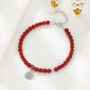 Pulsera de Bendición de Ágata Roja de Plata Esterlina S925 para Combinar con Todo, Joyería Elegante de Nicho, Pulsera de Cuentas de Gemas, Accesorios de Moda para Mujer