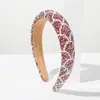 Diadema He Ming Estilo Barroco Retro Europeo y Americano Llena de Diamantes y Perlas Diadema de Ala Ancha Elegante Versátil Lujo Ligero Accesorio para el Cabello para Mujeres