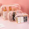 Saco de embalagem para suprimentos de gel de banho de PVC bolsa de mão transparente para shampoo bolsa de acabamento cosmético saco com zíper de plástico