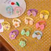 Anillo para Toalla, Goma para el Cabello Infantil que No Daña el Cabello, Diadema de Flor Linda para Niñas, Goma Elástica para Accesorios de Cabello de Cola de Caballo