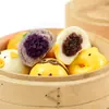Panes al Vapor para Desayuno Infantil Estilo Dibujos Animados, Panes Semi-Terminados de Cerdo y Crema, una Variedad de Deliciosos Alimentos Listos para Comer