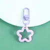 Novo Chaveiro Estrela de Cinco Pontas Colorida com Vazado Fivela de Porta Giratória Acessórios DIY Acessórios para Joias Artesanais Materiais Atacado