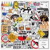 50 pegatinas divertidas de cerveza con dibujos animados, para portátil, libro de cuentas, decoración de carcasa de teléfono móvil, pegatinas DIY transfronterizas.