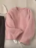 Suéter de piel de visón rosa de estilo delicado para mujer, colección otoño/invierno 2026, con un tejido suave, acogedor y cálido