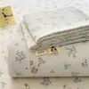 2026 Nueva Sábana de Cama de Algodón Acolchado Arrugado de Dibujos Animados Pieza Única Sábana de Cama para Dormitorio de Estudiantes Funda de Almohada Juego de Tres Piezas