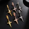Pendientes Minimalistas de Corazón, Estrella de Cinco Puntas, Estrella de Cuatro Puntas Llenos de Circonita, Pendientes de Moda para Mujer, Joyería Transfronteriza Europea y Americana