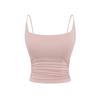 Camisola Dopamina para Mujer Verano Nuevo Estilo con Almohadilla en el Pecho, Cintura Alta Elástica, Top Corto Delgado sin Espalda para Base