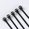 Abraçadeira de nylon autotravante com cabo de aço fixo com abraçadeira grossa de plástico preto resistente à corrosão com ponto