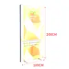 Kunshan Suministros Serie V Transfronteriza Caja de Luz de Red de Arrastre Plegable Pared de Fondo Luminosa Portátil Aleación de Aluminio Soporte de Pantalla LED de Pie