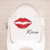 Novos adesivos de vaso sanitário M-89 lábios vermelhos sexy KISS ME decoração de casa para o Dia dos Namorados adesivos de parede adesivos adesivos adesivos