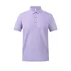Camisas Polo de Verão, Camisetas Personalizadas, Roupas de Trabalho em Algodão de Seda de Amora, Logo Bordado, Roupas de Trabalho Corporativas com Gola e Manga Curta