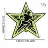 Patches bordados de futebol americano com elementos de linha neon para decoração, patches bordados à máquina para roupas e bolsas, patches para reparo de furos