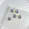 Lote de Nueva Joyería para Uñas de Aleación China Diamante Azul Aqua Cuadrado Gordo Gotas de Agua Xi Fei Zhen Huan Mismo Palacio Armadura con Diamante