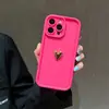 Adecuado para iPhone 18 Pro Max Funda de Teléfono de Corazón Dorado Tridimensional Galvanizado, Apple 17 Mate Anti-Caídas 15 Cubierta Protectora