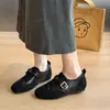 Zapatos de Ballet con Tacón Oculto Retro Zapatos de Entrenamiento Alemanes para Mujer Otoño 2026 Nuevos Zapatos Pequeños de Cuero para el Trabajo Estilo Casual Suela Suave Plana Zapatos de una Sola Pieza