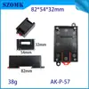 Okom 82*54*32 Tipo Trilho Guia Caixa para Instrumentos Caixa de Controle Plástico ABS Caixa de Controle Industrial Plc P-57