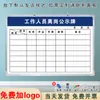 Señal de Dirección del Personal Pizarra Blanca Tablero de Escritura Contenido Pizarrón Pequeño Taller Fábrica Oficina Borrable Magnético