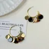 Pendientes de Aro con Borlas y Disco Geométrico de Moda y Sofisticados para Mujer, Estilo Nicho con Sentido del Diseño, Accesorios de Oreja a la Moda