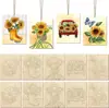 Conjunto de Ferramentas de Pintura Infantil Decoração Pendurada de Madeira para Pintura Molde de Pintura Conjunto de Pintura Colorida DIY