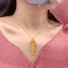 "Año Tras Año, Habrá Peces" Collar de Peces Pequeños de Dinero de los Cinco Emperadores Estilo Nuevo, Moneda de Oro Estilo Chino Nuevo, Estilo Nacional, Cadena para Clavícula Moderna y Versátil