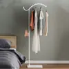 Cabide de Chão Curvo, Suporte de Roupas de Metal com Base de Pedra Sinterizada, Cabide Minimalista Moderno para Quarto ou Hall de Entrada