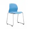 Silla de Entrenamiento Minimalista Nórdica con Marco de Acero Galvanizado en Forma de Lazo, Silla de Plástico Grueso Apilable Multicolor, Directo de Fábrica