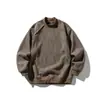 Moletom Yidao Vintage 2025 Outono Novo Retro Americano Desgastado Tie-Dye Color-Block Solto Manga Longa Gola Meia-Alta para Homens