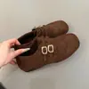 Primer Encuentro Ji Zapatos Planos de Cuña Oculta Tallados Retro para Mujer Otoño 2026 Nuevo Estilo Estilo Británico Zapatos Negros Pequeños de Cuero