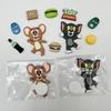 Acessórios de Borracha Macia Tom e Jerry DIY Sapatos com Furos Capa de Celular Decoração de Garrafa de Água Adesivos de Geladeira