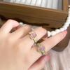 Novo Novo Estilo Chinês Estilo Antigo Meio Esmalte Gota de Óleo Anel de Abóbora Feminino Alto Nível Leve Luxo Elegante Exquisito Anel