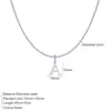 Collar con Colgante de Letra Inglesa A-Z de Venta Caliente Transfronteriza para Mujer Moda Acero Inoxidable Versátil Cadena para Clavícula Joyería