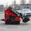 Pequeno Bobcat de Pneus Borracha Giro Zero Montanha Lamacenta Escavadeira Mini Multifuncional Exportação