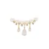 Broche de borla de perlas de alta calidad con circonita de gota de agua exquisito ramillete para traje accesorios alfiler fijo para ropa anti-luz mujeres