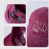 Gorra de Béisbol Lavada de Algodón Retro Transfronteriza Gorra con Visera Bordada Tridimensional Circunferencia de Cabeza Grande Mostrando la Cara Sombrero Pequeño Sombrero de Sol de Comercio Exterior