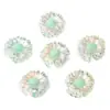 Cuentas de margarita de doble cara de 25 mm en color transparente, cuentas de flor de acrílico chapado, cuentas sueltas para cadena de teléfono móvil DIY