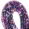 Pulsera de Seda de Ágata Rayada Morada Natural Directo de Fábrica Accesorios Semi-terminados Hechos a Mano diy Venta en Vivo
