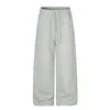 C1067 Calça Streetwear Unissex Estilo Americano High Street com Design de Bordado de Pentagrama, Calça Jogger Casual Larga para Homens