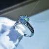 Anillo para Mujer Diseño Nicho Lujo Accesible Estilo Transmisión en Vivo Douyin Personalizado Imitación Diamante Moissanita Anillo Abierto Joyería