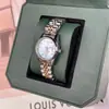DAISKA Reloj Azul Triturado Hielo para Mujer Estilo Emperatriz Viuda Occidental Mismo Estilo Reloj Plano Moda Nicho TikTok en Vivo