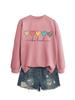 Comércio exterior europeu e americano outono e inverno novo estilo tendência personalizada seja gentil coração divertido estampa confortável solto gola redonda suéter