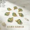 Liga Flor Oca Brinco DIY Pingente de Franja Gota de Óleo Flor com Pedras Strass Acessórios de Carro Pingente de Franja Step Shake