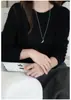 Suéter de lana base de 5% cachemir y 95% lana, holgado y versátil, estilo mujer, directo de la fábrica Puyuan, base de cachemir