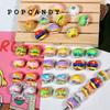 Cuentas pintadas a mano hamburguesa cadena para teléfono móvil DIY encaje punto joyería hecha a mano cuentas sueltas accesorios colorido ins accesorios nicho